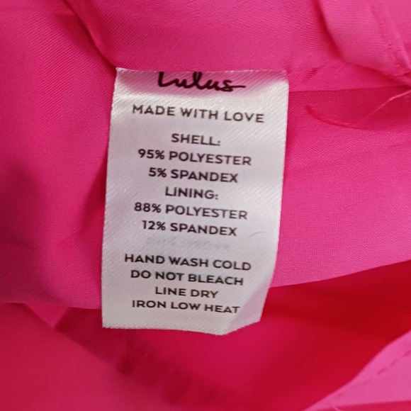 Lulus Dress Womens XS Fits Small Maxi Tiered Smocked Pink Halter Tie Back - Picture 6 of 9